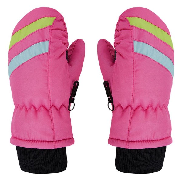 Winter Kids Snow Rukkaset Unisex Vedenpitävä Ski Rukkaset Winter Pink