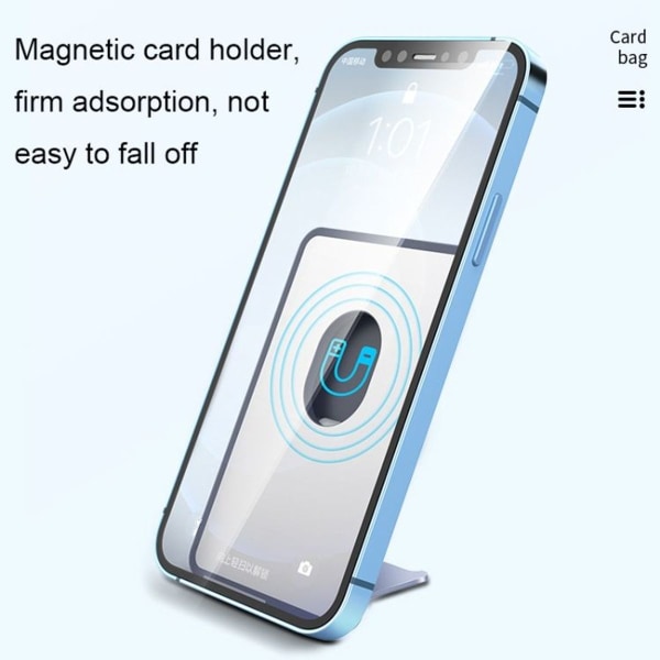 CY133H Silikon magnetisk telefonholder med kortholder (svart)
