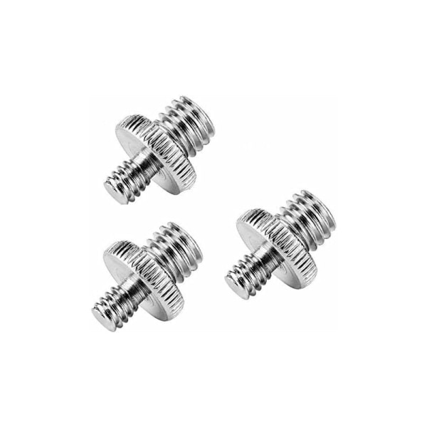 1/4 tum hane till 3/8 tum hane gängad skruvadapter för kamera/stativ/monopod/kulled/ljusstativ (3 stycken) KLB