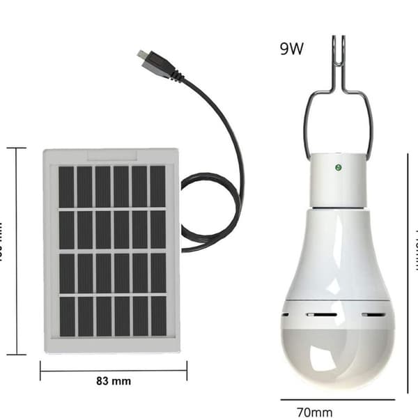 2-pack solcellslampor 9W LED solcellslampa solcellslampor bärbara KLB