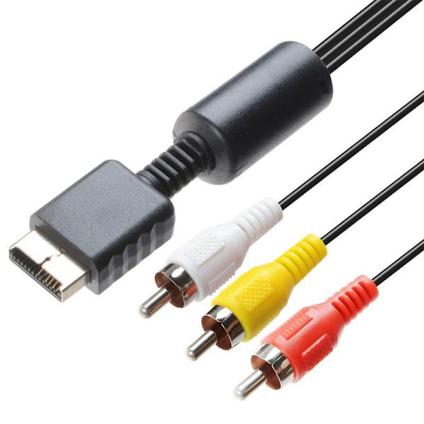 AV TV TV-kaapeli PS1 / PS2 -konsolille 3 Chinch Audio Video Scart -kaapeli
