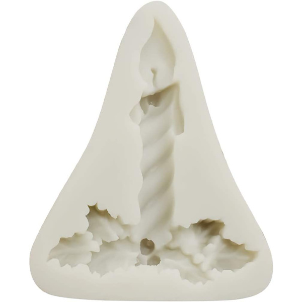 3D Silikonform til Julelys, Kagekopholder, Bage- og Dekorationsværktøj (50-1891rose) ((kun form inkluderet)