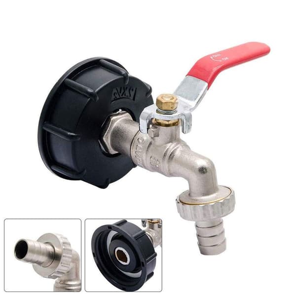 IBC tank adapter S60X6 tank adapter havehane 1/2\" slangeforbindelse