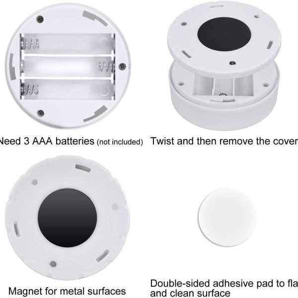 LED-nattlampa med rörelsesensor, LED-skåpsbelysning med fjärrkontroll, USB KLB