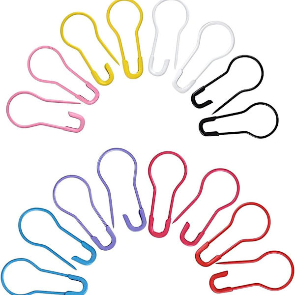 Päronstift 100-pack 8 färger säkerhetsstift pumpa stift pumpa stift