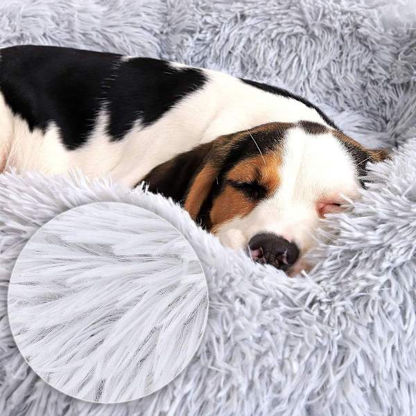 Hundeseng, katteseng, rund donut sofa til små hunde, kattepudde, KLB