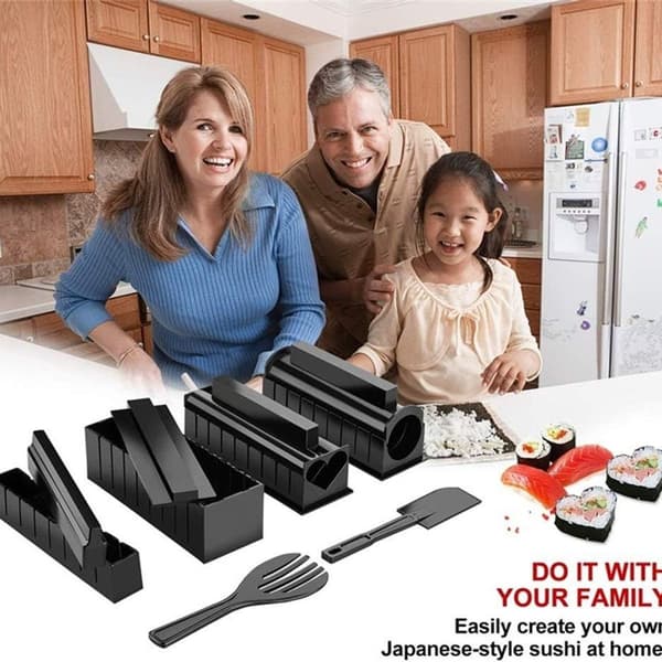 Sushi Maker Kit 10 delar Komplett Sushi Making Kit DIY Sushi Set för nybörjare KLB
