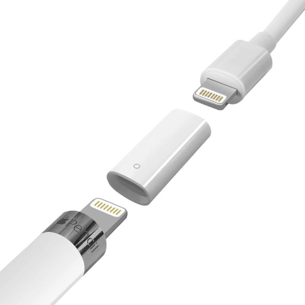 TechMatte laddningsadapterkabel för Apple Pencil och iPad Pro (1 st, vit)