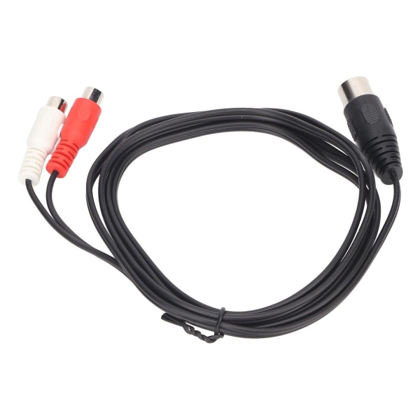 8-stifts Din till 2 RCA-adapterkabel, 8-stifts hane till 2 RCA-honkontakter KLB