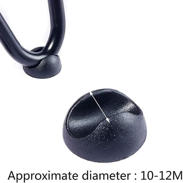 10 stk. silikone hårnål møbelbenbeskyttere - sort, 10mm