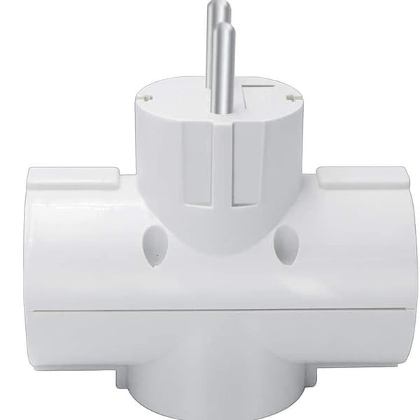 Tresidet stikkontakt adapter, bærbar terningadapter stikkontakt 3-i-1