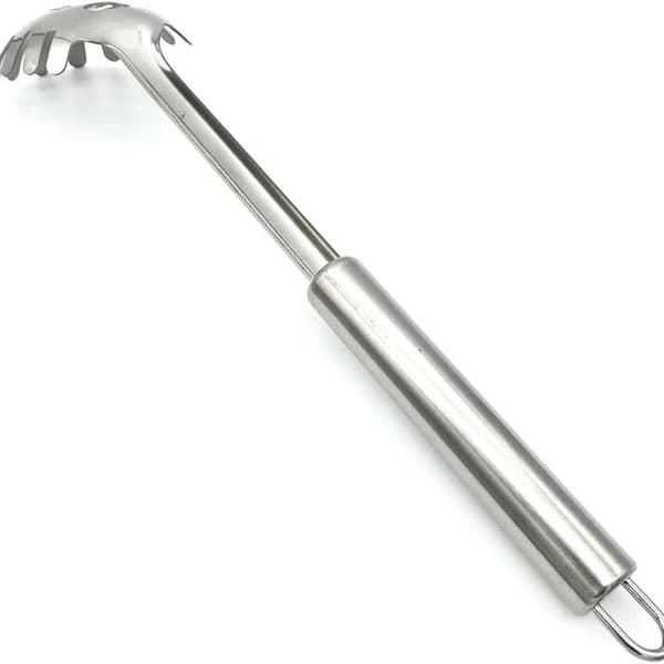 Spaghettisked, spaghettispade, spaghettisked i rostfritt stål, spaghettigaffel,