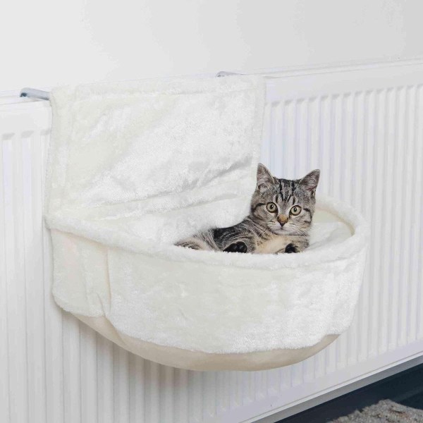 Katteseng for varmeovner, kattevarmer solseng, kattehengekøye & farge: hvit KLB