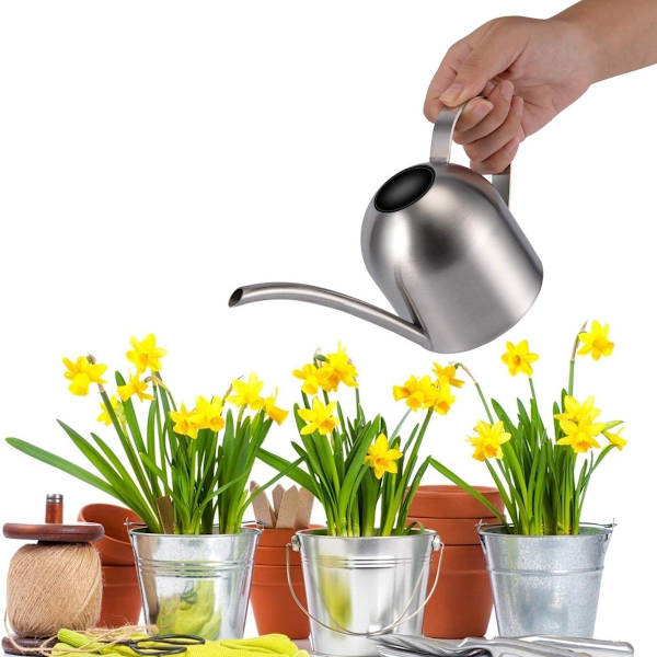Metal plantevandkande, rustfrit stål vandkande, indendørs have, metal vandkande, lang KLB