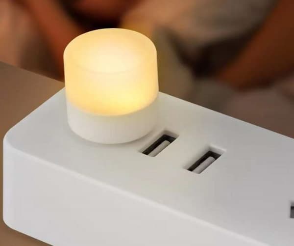 6 stk bærbar USB 5V Mini nattlys LED øyebeskyttelse bordlampe varmt lys