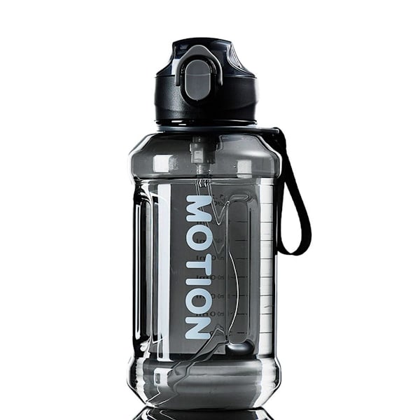 Premium Vandflaske Sugerør BPA Fri Sort 1.2L KLB