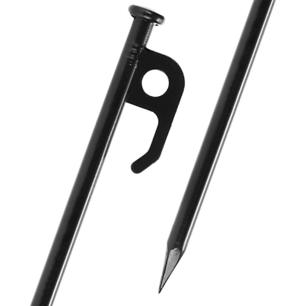 12x Stålteltstenger - Lange, robuste stenger for camping og utendørs - Ideell for normale og harde gulv - 30cm KLB