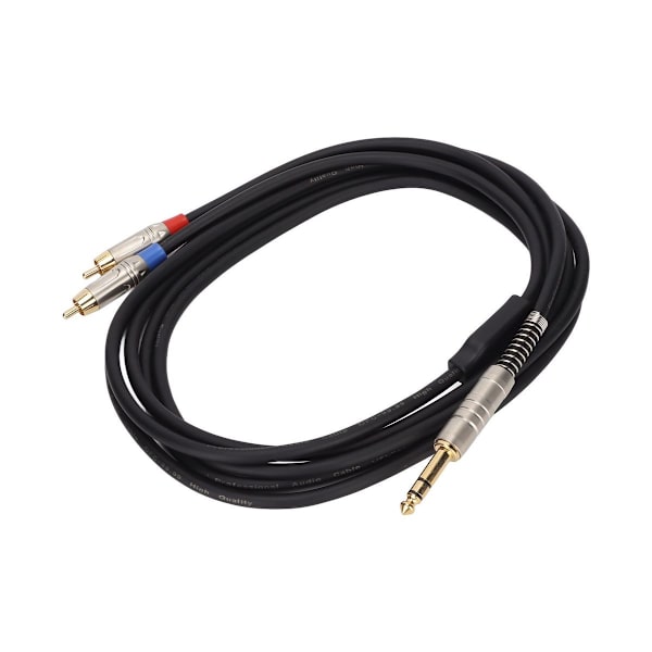 1/4\" TRS - 2 RCA-kaapeli kullattu liitin 6,35 mm KLB