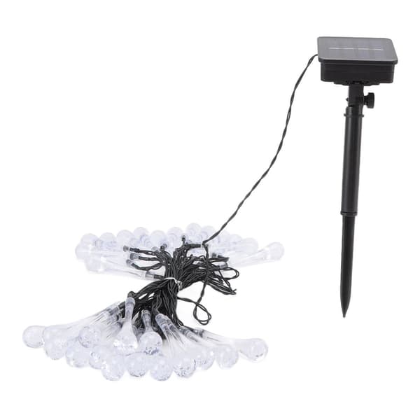 Solcelledrevne vanndråpeslyssnor 21ft 30LED Vanntett KLB