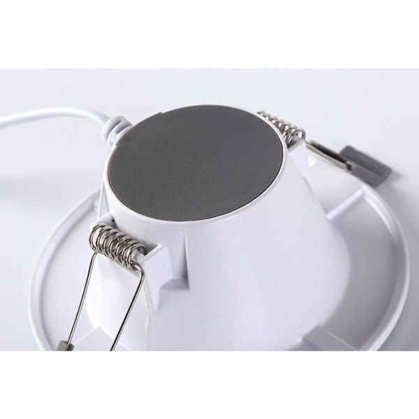 5 LED-badeværelsesspotlights, ultraflade 25mm, Ø90mm, hvide, indbyggede loftslamper, 5-7W LED-panel,