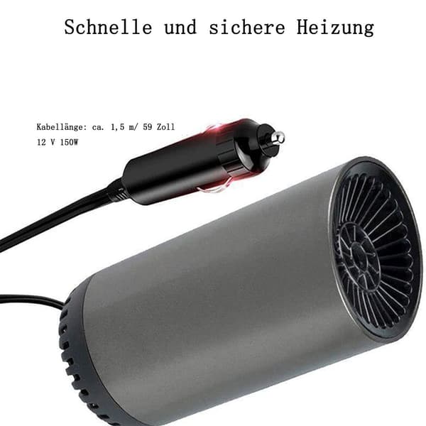 Bærbar bilvarmer, 12V avduggerfilter, 150W KLB