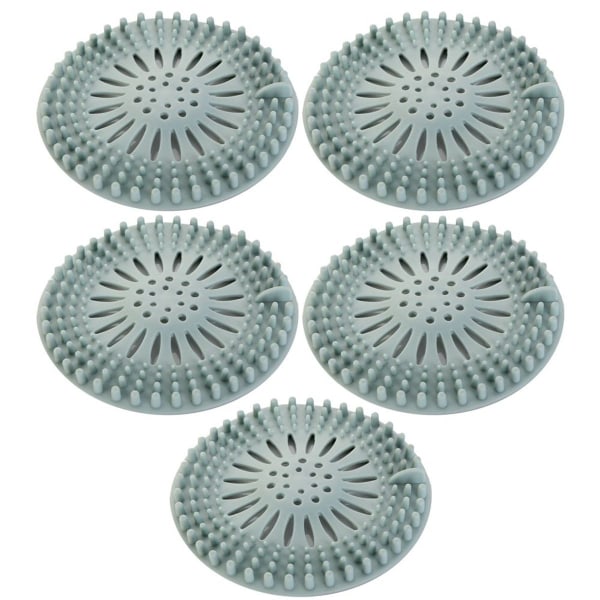 Stykke silikon hårstopper dusjavløpsdeksler Vask blå