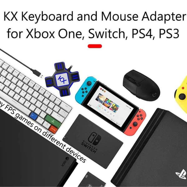 Adapter til tastatur og mus til FPS-spil til Nintendo Switch, Xbox One,