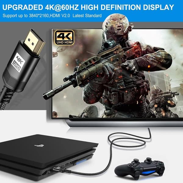 4K HDMI-kaapeli 15ft, Avibrex High Speed HDMI 2.0 -kaapeli