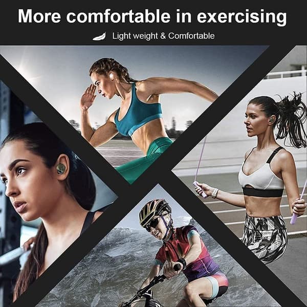 Trådløse Bluetooth-øretelefoner, Bluetooth 5.3 in-ear hvite