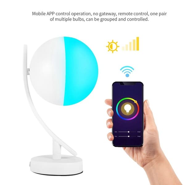 WiFi Smart RGBW LED-bordlampe, stemmestyring, 100-264VAC KLB