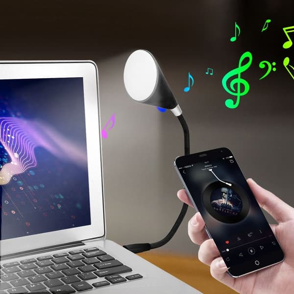 Mini trådlös Bluetooth-högtalare Smart Touch USB LED-lampa KLB