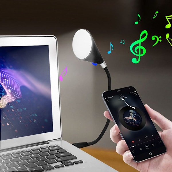 Mini trådløs Bluetooth-højttaler Smart Touch USB LED-lys KLB