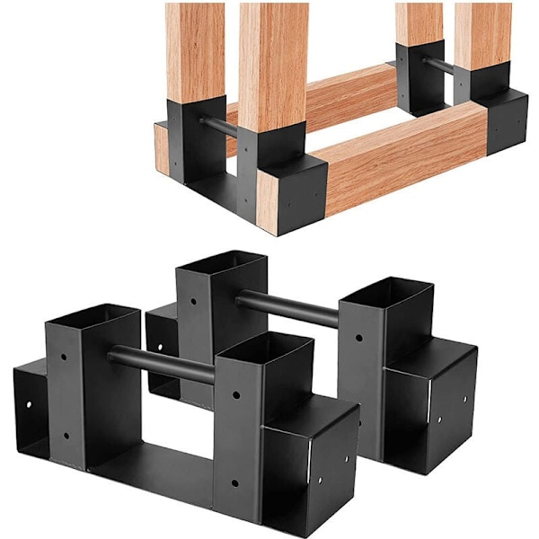 2-pack utomhus vedstaplingsställ för ved, stor kapacitet stark vedstaplingsställ, vedförvaring för inomhus och utomhus KLB