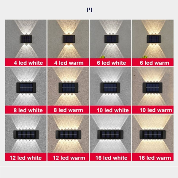 4LED Ni-MH Solcelle Have Lamper til Udendørs Have Dekoration Væglampe