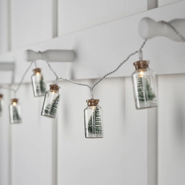 Julgransglasflaska ljusslinga med 10 LED KLB