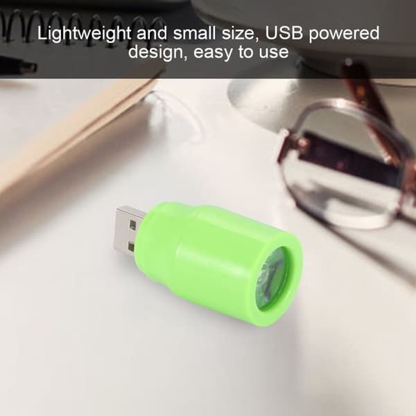 5V 1W langtidsholdbar mini USB LED-lampe i plast til studie KLB