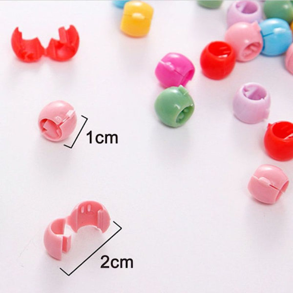 100 stk Mini Hårklemme Klips Fargerike Perle Hårnåler Klemmer Små