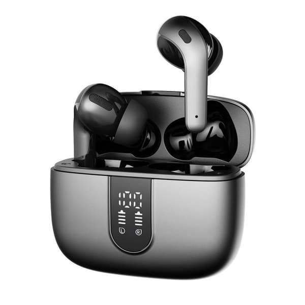 Wekily Bluetooth 5.2-hovedtelefoner i øret, dyb bas indbygget mikrofon-hovedtelefoner