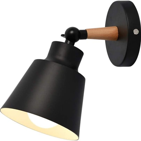 Vegglampe E27 metall justerbar retro industriell taklampe soverom kjøkken E