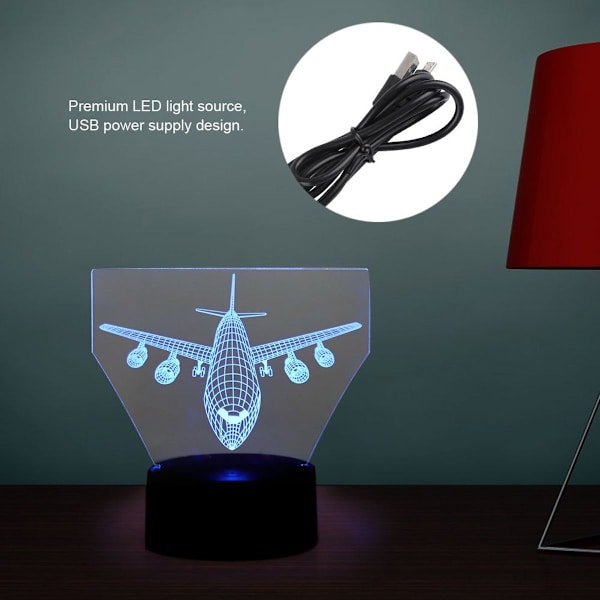 3W 4.5V USB 3D Natlampe Touch Control LED Bordlampe KLB