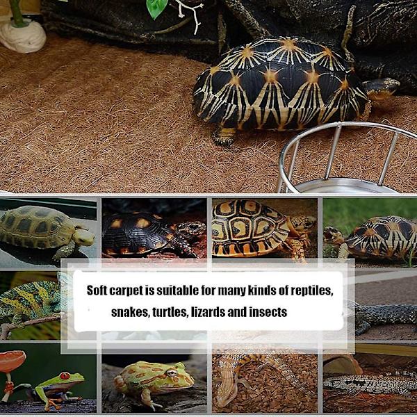 Reptilmåtte Kokosfiber Skildpaddemåtte Måtte til Terrarium Liner til Kæledyr Reptil Tilbehør (80*40CM)