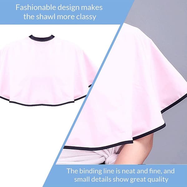 Makeup Cape, Beauty Salon Shorty Smock til Kunder, Salon Pink