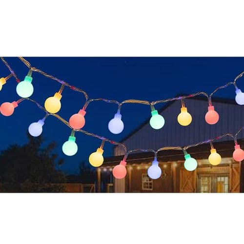 Udendørs fe-lys farverige lyspærer, 12M 100 LED, julelys