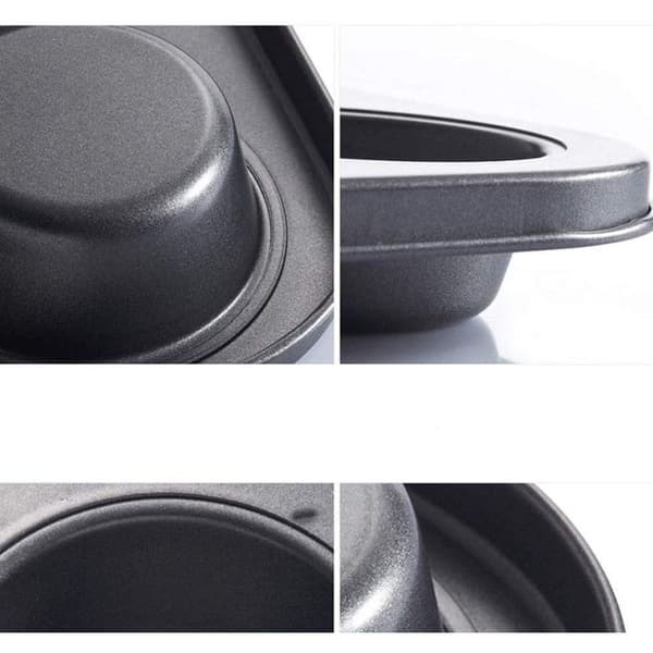 Tebery 2-delad bakplåt för 12 muffins, non-stick belagd muffinform för