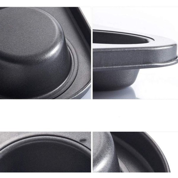 Tebery 2-delt stekebrett for 12 muffins, non-stick belagt muffinsform for