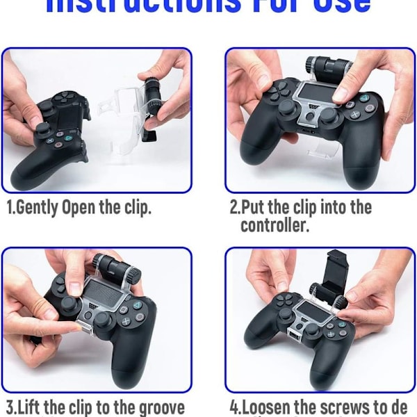 Mcbazel Smartphone Clip Hållare Klämma Hållare för PS4/PS4 Slim/PS4 Pro