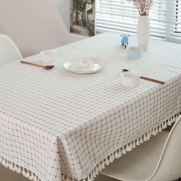 Tablecloths Cotton and linen tablecloth Rectangular tassels