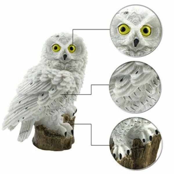 Sun Owl, Lawn and Garden Light, Night Light (White)