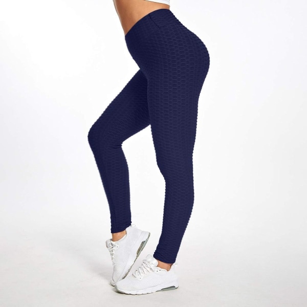 Berømte leggings, kvinder butt løft yoga bukser høj 01 Navy KLB