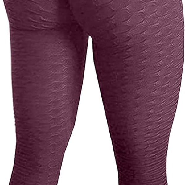 Berömda leggings, dam rumplyftande yogabyxor höga 01 vin KLB